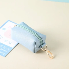 Leather Dog Poop Bag Holder Dog Waste Bag Dispenser with Metal Clip for Leash Belt Portable Leather Doggy Poop Bags Holder
