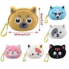 Pet Garbage Bag Dispenser Cat Dog Poop Bag Travel Outdoor Portable Silicone Storage Holder Cat-shaped Storage Box Pet Tools