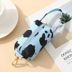Cute Cartoon Cow-Shaped Dogs cats Poop Bag Dispenser With Canvas Storage Box storage bag leopard print leather bag  pet supplies
