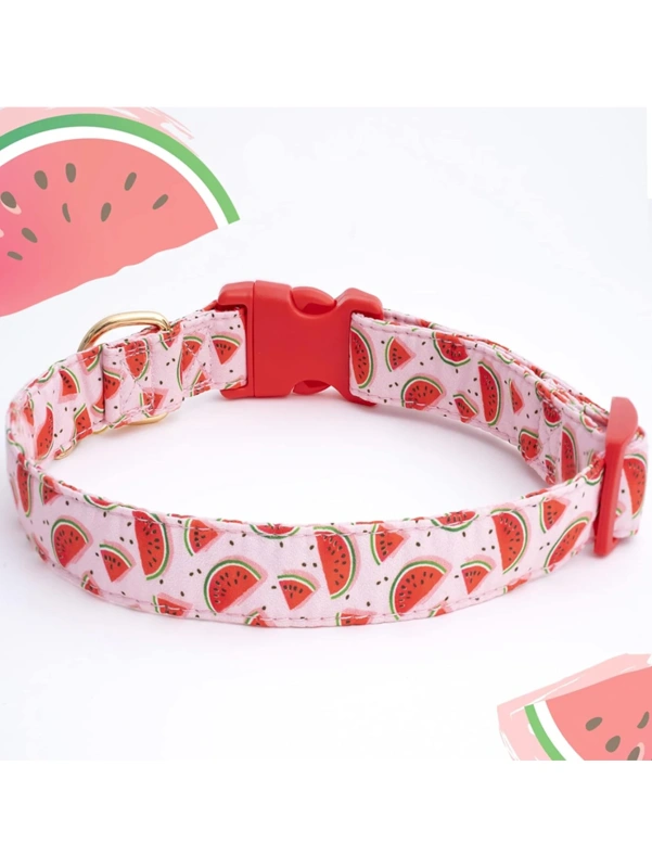 CP602 Fruit pattern Pet dog collar with Fruit metal pendant do for Cat Puppy Dog