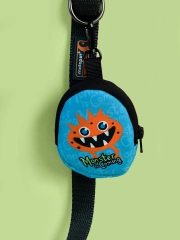 Hallowee Funny Gift Monster Is Coming Designer Dog Travel Outdoor Walking Poop Bag Dispenser Pet Therapy Bag Poop Bag Holder