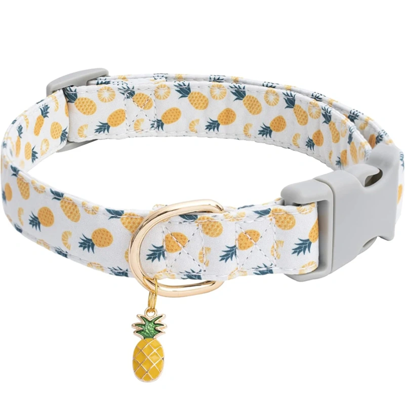 CP602 Fruit pattern Pet dog collar with Fruit metal pendant do for Cat Puppy Dog