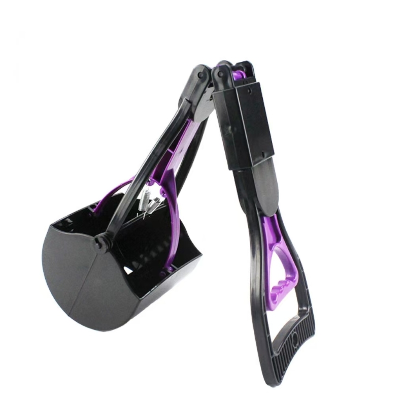 Dog Pooper Scooper Pet Long Handle Jaw Poop Scoop Picker Excrement Collector Clean Tools Outdoor Foldable Animal Feces Cleaner