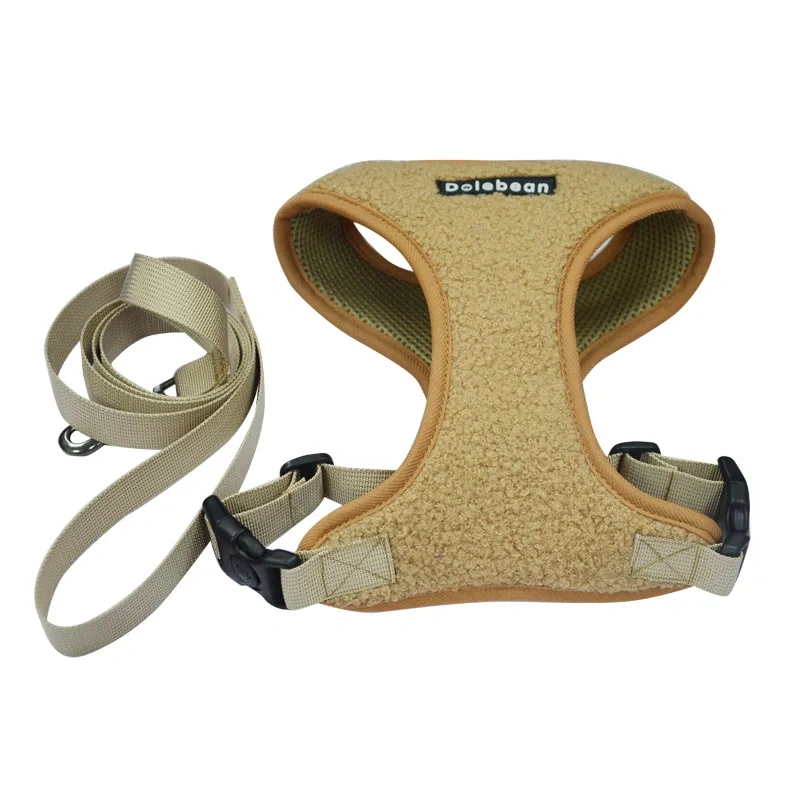 Puppy Dog Harness with Leash Set Adjustable Dog Cats VestHarness  Breathable Chest Strap Leash Harnesses With Traction Rope