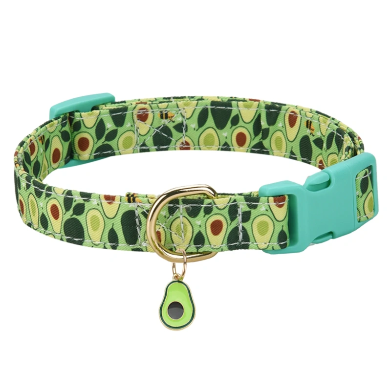 CP611 Pet Dog Puppy Cat Fruit pattern Collar with Metal Fruit pendant Applicable to Small Medium Pet