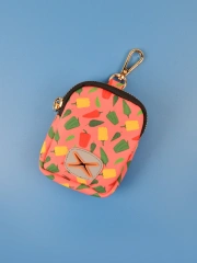 1 Pcs High Quality Designer Summer Cute Pattern Gold Metal Hardward Dog Poop Bag Holder Can Attached Any Leashes(No Poop Bag )