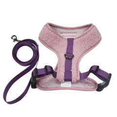 Puppy Dog Harness with Leash Set Adjustable Dog Cats VestHarness  Breathable Chest Strap Leash Harnesses With Traction Rope