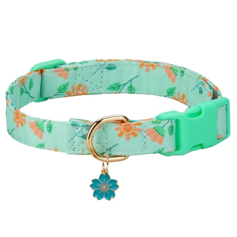 Pet Dog Puppy Cat Fruit pattern Collar with Metal Fruit pendant Applicable to Small Medium Pet