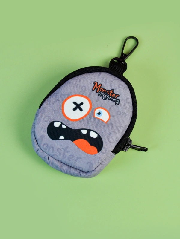 Hallowee Funny Gift Monster Is Coming Designer Dog Travel Outdoor Walking Poop Bag Dispenser Pet Therapy Bag Poop Bag Holder