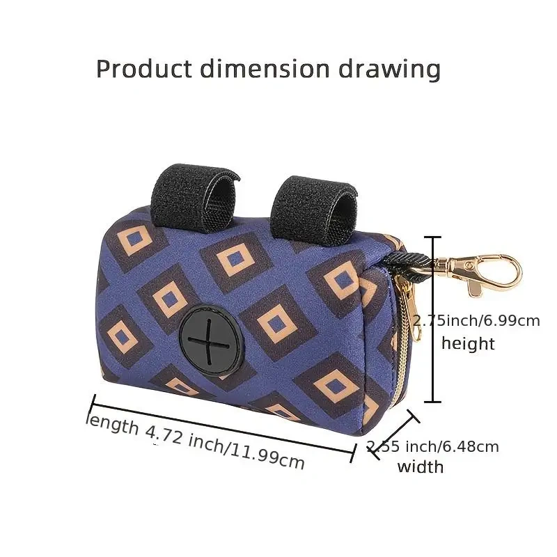 Large Capacity Dog Leash Bag Holder Neoprene Dog Bag Holder Waste Bag Dispenser for Leash
