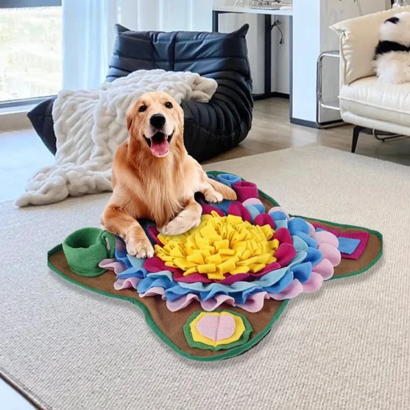 Pet Dog Snuffle Mat Pet Snuffle Feeding Mat Encourages Natural Foraging Skills Dog Training Pad for Slow Eating & Smell Training