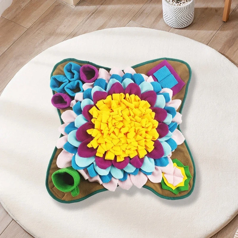 Pet Dog Snuffle Mat Pet Snuffle Feeding Mat Encourages Natural Foraging Skills Dog Training Pad for Slow Eating & Smell Training