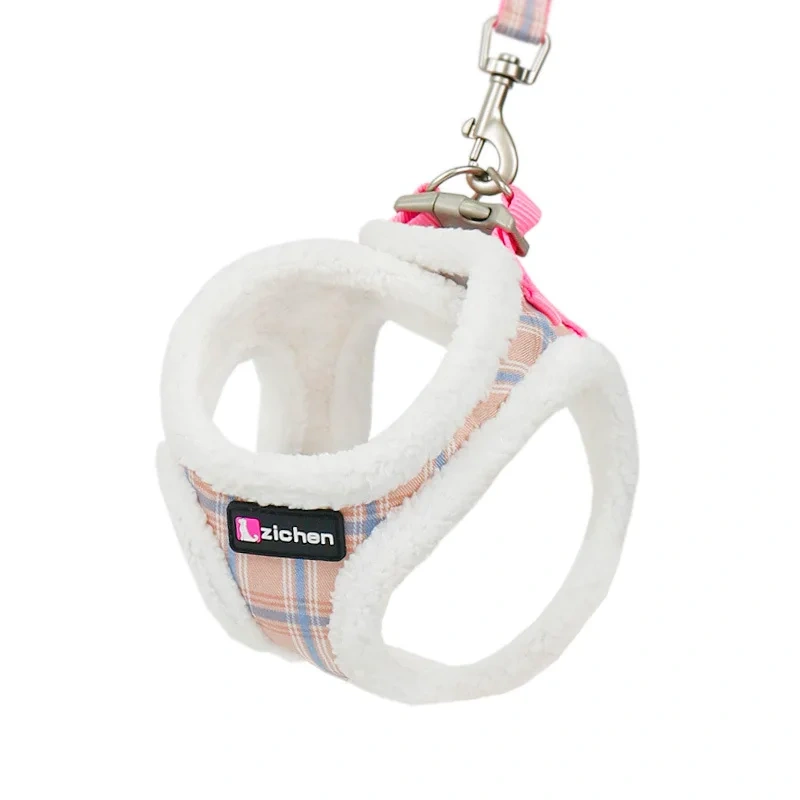 Winter Pet Dog Harness Soft Puppy Cat Harness Leash Set Warm Dogs Clothes Adjustable Vest for Small Dogs Outdoor Supplies