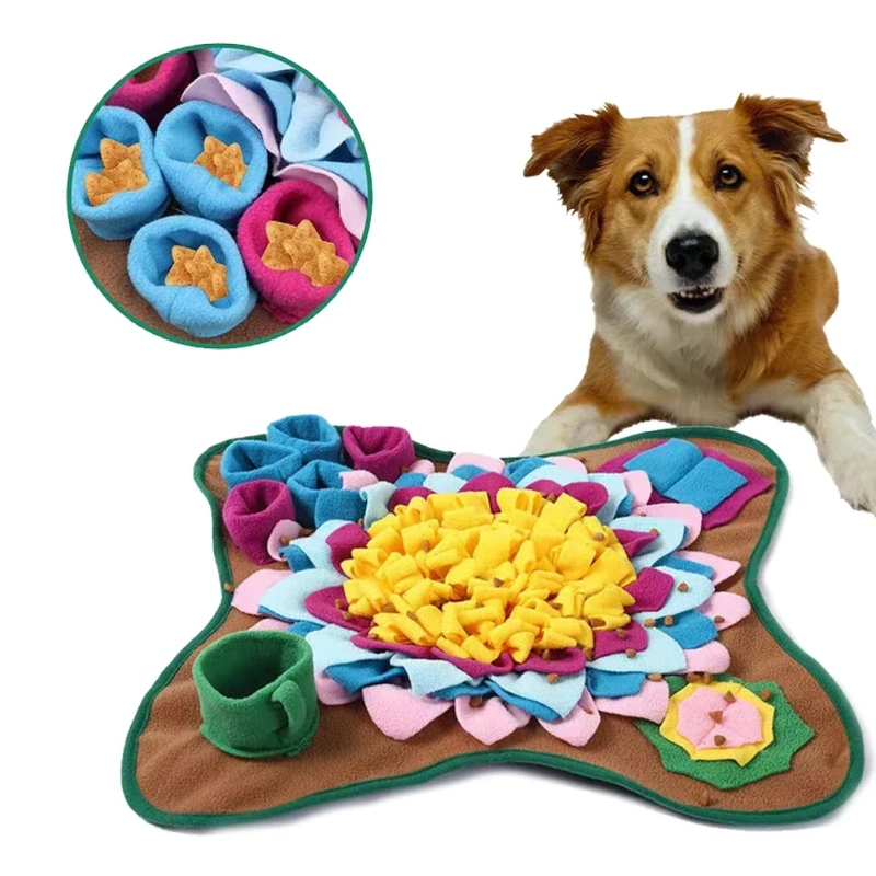 Pet Dog Snuffle Mat Pet Snuffle Feeding Mat Encourages Natural Foraging Skills Dog Training Pad for Slow Eating & Smell Training