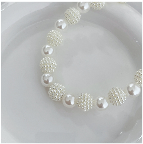 Pet supplies pearl beaded cat necklace jewelry accessories small and medium dogs Teddy dog ​​collar
