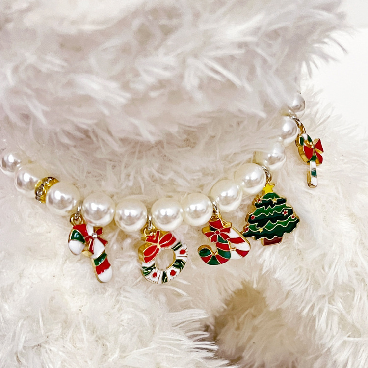 Pet supplies collars, Christmas pendants, beads, cat necklaces, accessories, small and medium-sized dog collars