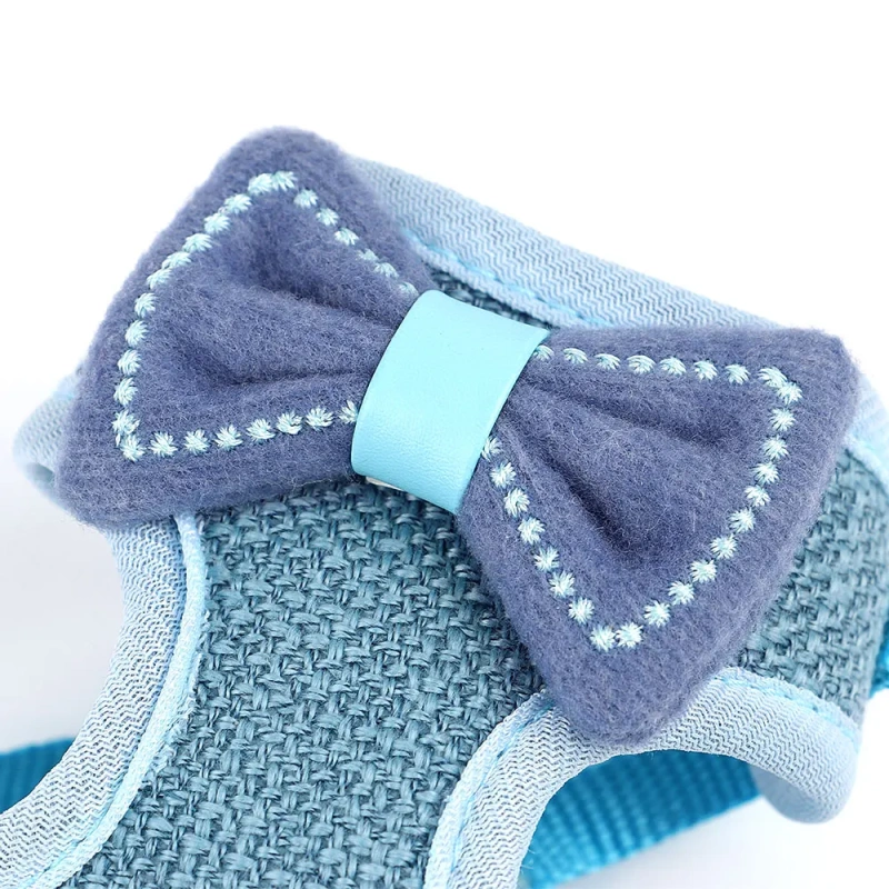 New Bowknot Cat Harness Leash Set Breathable Nylon Mesh Pet Cat Vest Harnesses For Cats Kitten Walking Chest Strap Leash