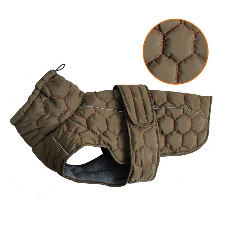 Winter Dog Clothes for Large Dogs Windproof Soft Quilted Warm Dog Jacket Adjustable Reflective Water Repellent Snow Big Dog Coat
