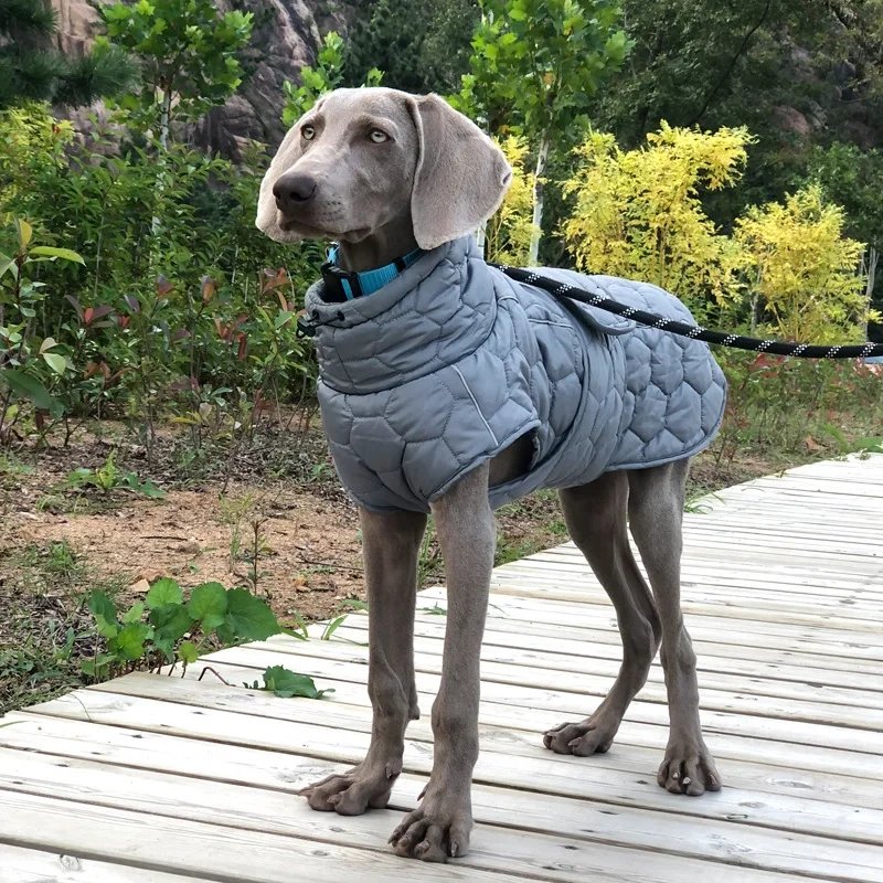 Winter Dog Clothes for Large Dogs Windproof Soft Quilted Warm Dog Jacket Adjustable Reflective Water Repellent Snow Big Dog Coat