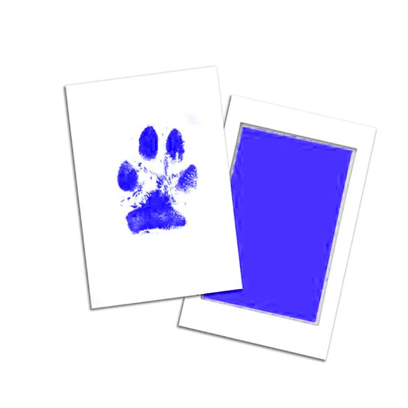 Pet Dog & Cat Paw Print Ink Set Pad Baby Handprints Safe Non-toxic Wash Free Easy Clean Diy Handprints Footprints Pet Souvenirs