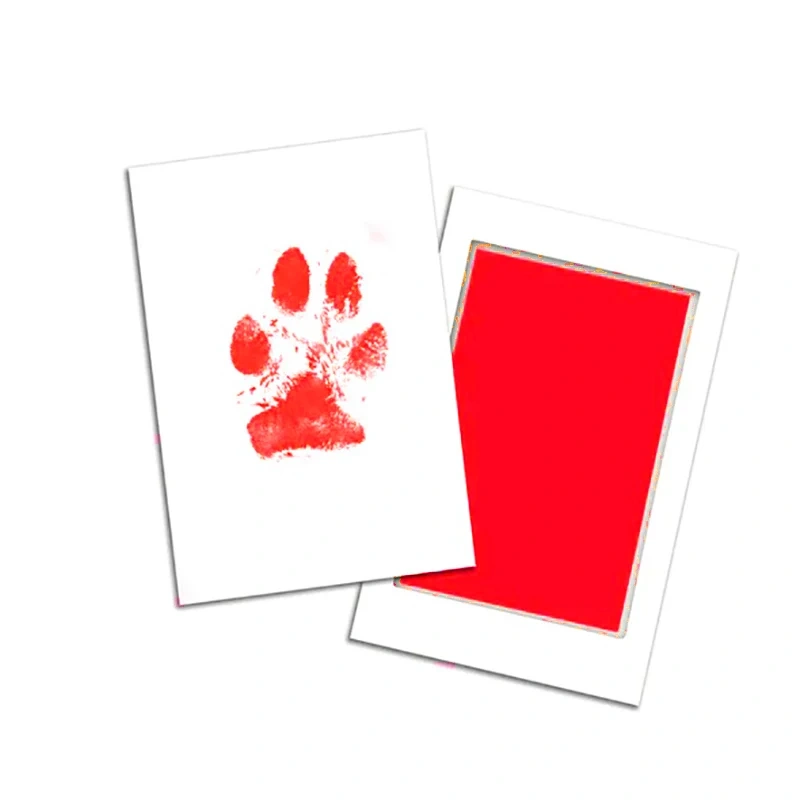 Pet Dog & Cat Paw Print Ink Set Pad Baby Handprints Safe Non-toxic Wash Free Easy Clean Diy Handprints Footprints Pet Souvenirs