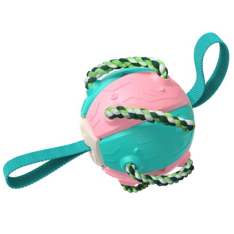 Football Dog Toy Flying-Ball Discs Balls Doggy & Puppy Toys Game, Interactive Dog Toys for Tug of War,Puppy Birthday Gifts