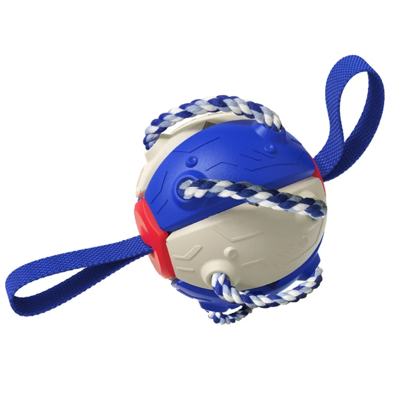Football Dog Toy Flying-Ball Discs Balls Doggy & Puppy Toys Game, Interactive Dog Toys for Tug of War,Puppy Birthday Gifts