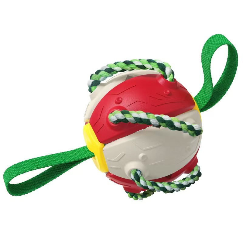 Football Dog Toy Flying-Ball Discs Balls Doggy & Puppy Toys Game, Interactive Dog Toys for Tug of War,Puppy Birthday Gifts