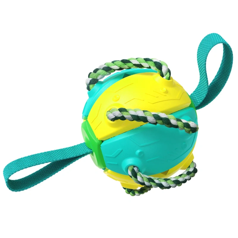 Football Dog Toy Flying-Ball Discs Balls Doggy & Puppy Toys Game, Interactive Dog Toys for Tug of War,Puppy Birthday Gifts