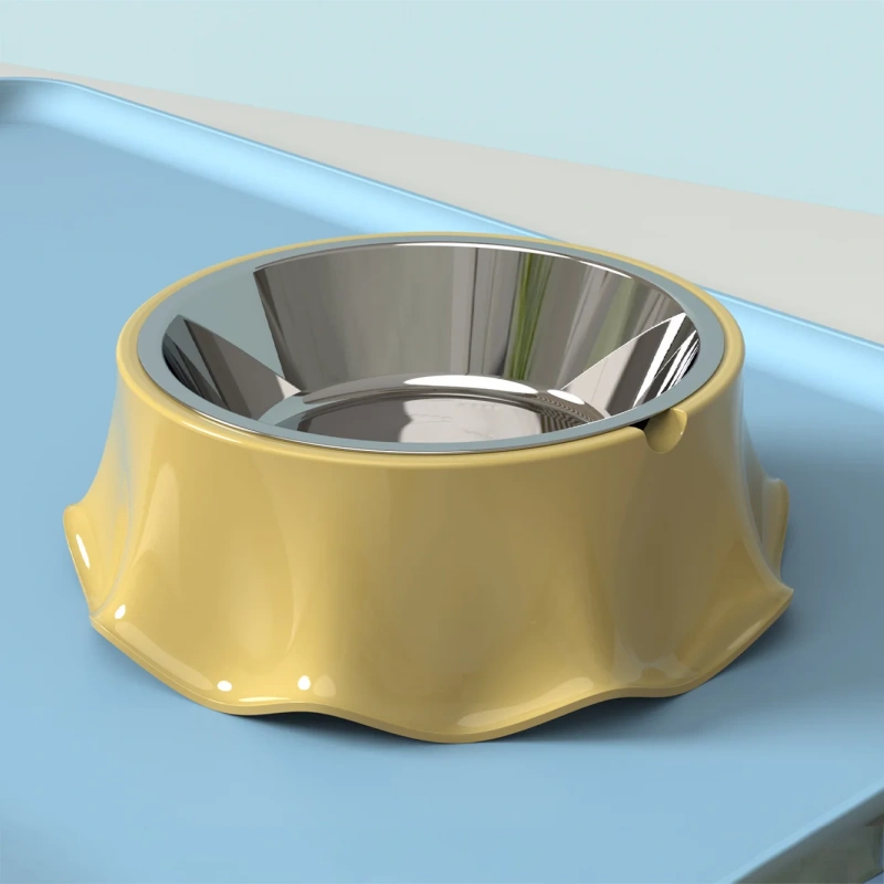 Stainless Steel Dog Feeding Bowl 500ml Rounded Shape Hot Sale Stackable with Removable Base