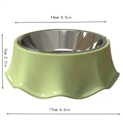 Stainless Steel Dog Feeding Bowl 500ml Rounded Shape Hot Sale Stackable with Removable Base