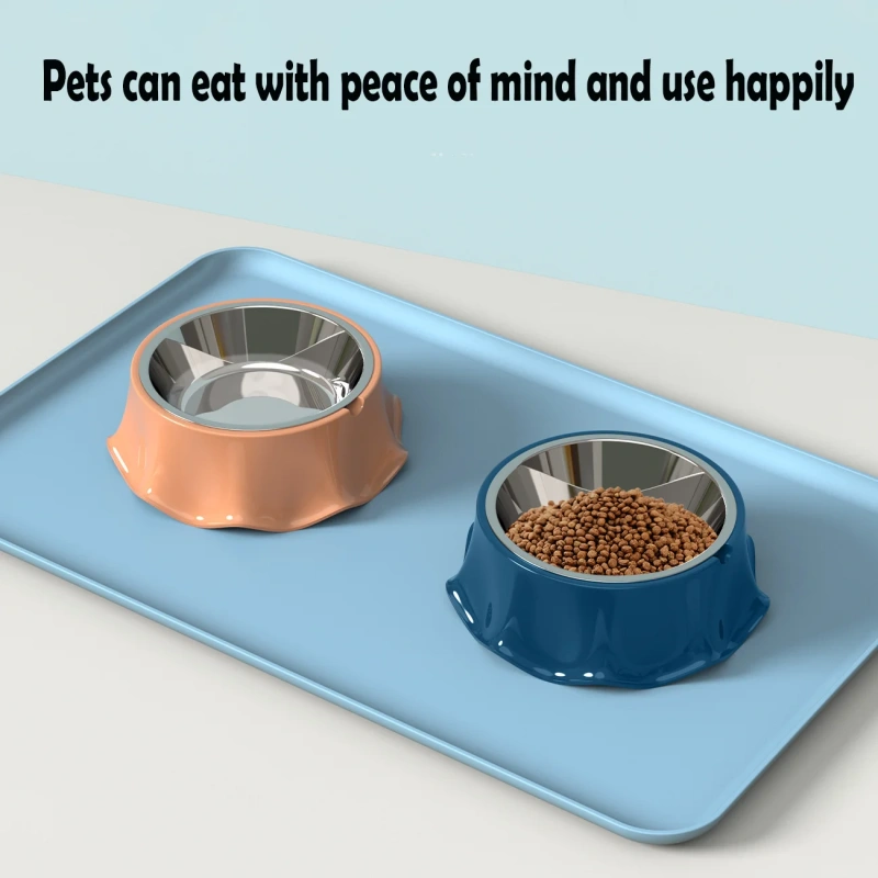 Stainless Steel Dog Feeding Bowl 500ml Rounded Shape Hot Sale Stackable with Removable Base