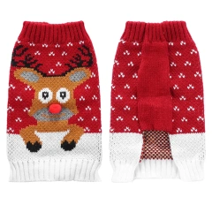 Christmas Sweater Dog Clothes Winter Warm Pet Coat Jacket Vest for Small Dog Clothes Festival Costume Christmas Ugly Sweater 45