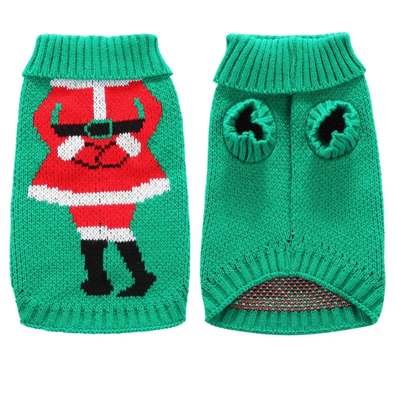 Christmas Sweater Dog Clothes Winter Warm Pet Coat Jacket Vest for Small Dog Clothes Festival Costume Christmas Ugly Sweater 45