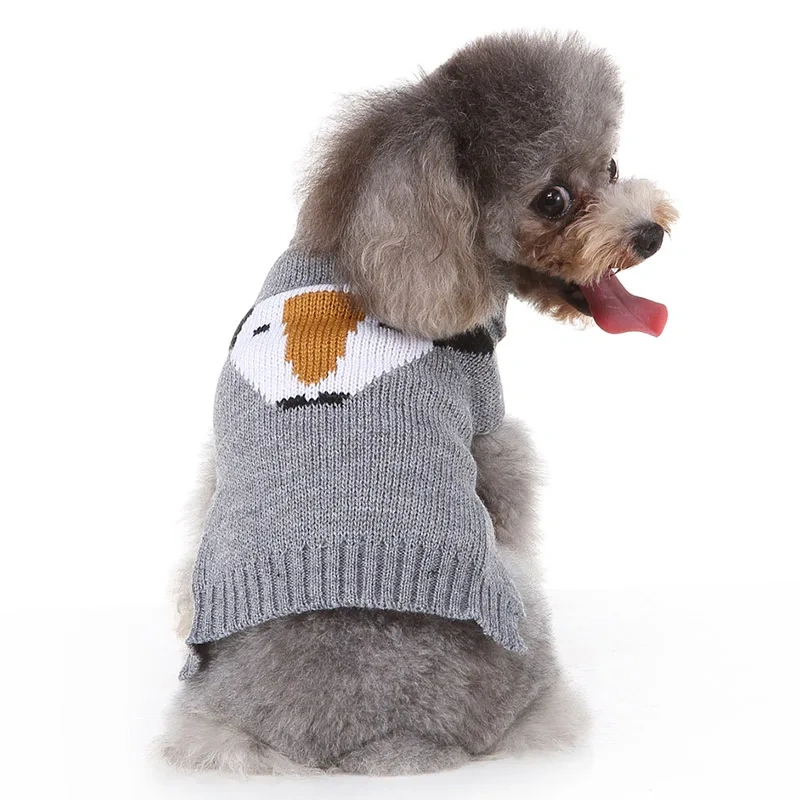 Christmas Sweater Dog Clothes Winter Warm Pet Coat Jacket Vest for Small Dog Clothes Festival Costume Christmas Ugly Sweater 45