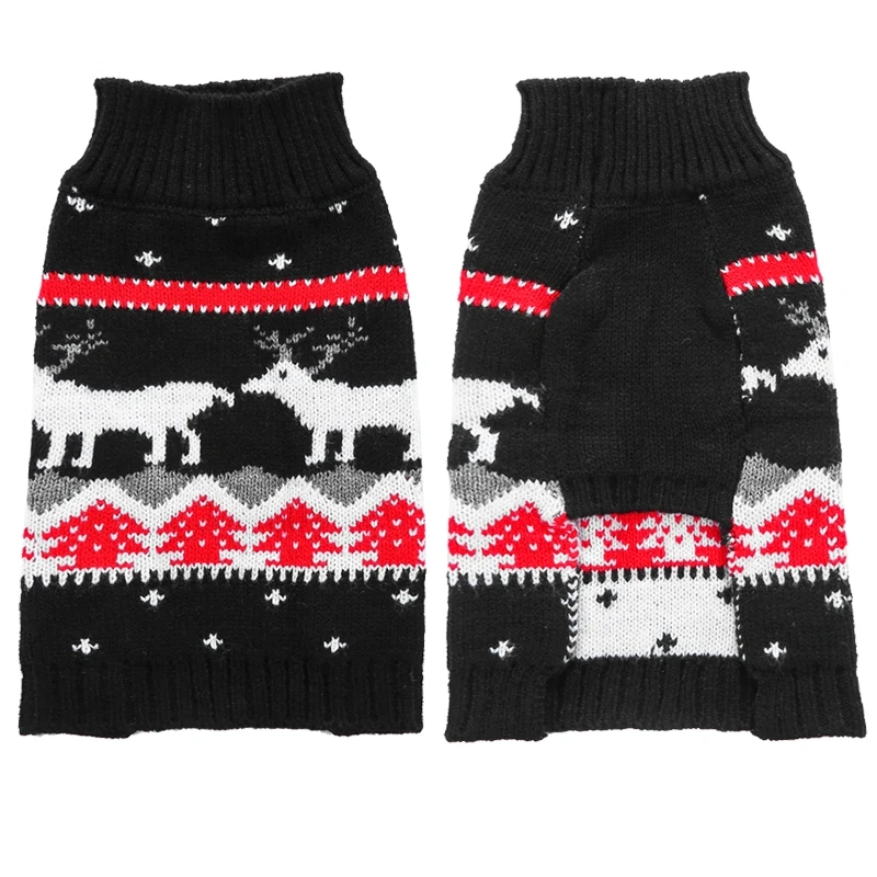 Christmas Sweater Dog Clothes Winter Warm Pet Coat Jacket Vest for Small Dog Clothes Festival Costume Christmas Ugly Sweater 45