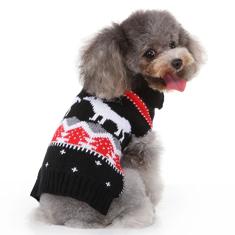Christmas Sweater Dog Clothes Winter Warm Pet Coat Jacket Vest for Small Dog Clothes Festival Costume Christmas Ugly Sweater 45