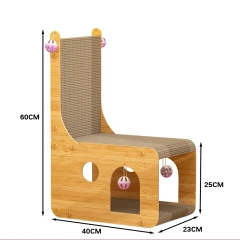 Cat Cardboard House Multifunctional Interative Cat Toy For Self Playing
