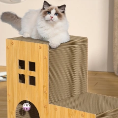 Cat Cardboard House Multifunctional Interative Cat Toy For Self Playing