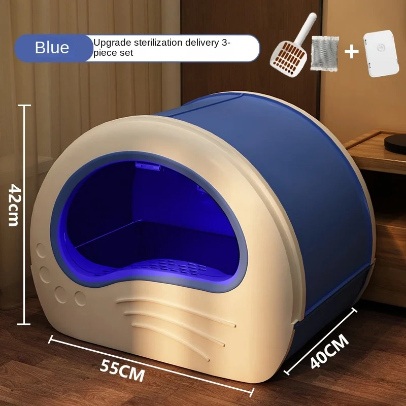 Extra large fully enclosed drawer cat litter box anti-splash and odor-proof cat toilet extra large integrated cat litter box