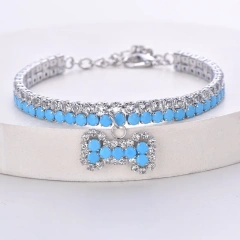 Cat and Dog Necklace, Pet Necklace, Cat and Dog Supplies, Zircon Color Retaining Collar