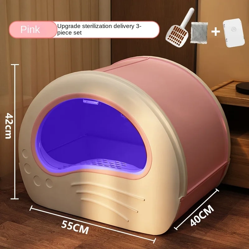 Extra large fully enclosed drawer cat litter box anti-splash and odor-proof cat toilet extra large integrated cat litter box