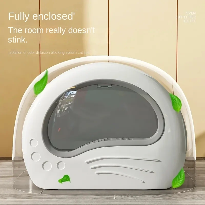 Extra large fully enclosed drawer cat litter box anti-splash and odor-proof cat toilet extra large integrated cat litter box