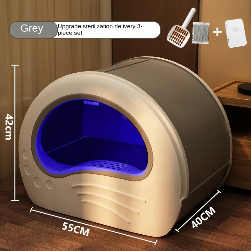 Extra large fully enclosed drawer cat litter box anti-splash and odor-proof cat toilet extra large integrated cat litter box