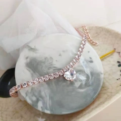 Zircon Heart Party Cat Accessories Rose Gold Silver Plated Neck Collar for Small Medium Dogs Adjustable Birthday Puppy Necklace