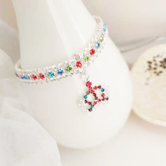 New Design Zircon Pet Dog Collars Colorized Crown Cat Necklace Puppy Adjustable Rose Golden Luxury York Dog Neck Accessories
