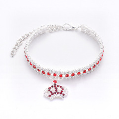 New Design Zircon Pet Dog Collars Colorized Crown Cat Necklace Puppy Adjustable Rose Golden Luxury York Dog Neck Accessories