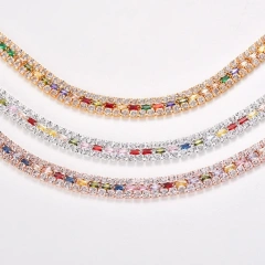 Luxury Bling Crystal Rhinestone Dog Cat Necklace Adjustable Collar For Pet Wedding Clothes Accessorie Decorative Supplies