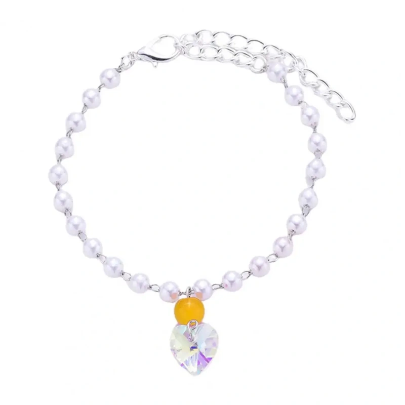 Chihuahua Puppy Necklace Cat Necklace Pet Fake Crystal Jewelry Necklace Small Medium Dogs