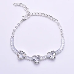 Colorful love diamond pet necklace adjustable shiny rhinestone cat Harness dog collar for puppy kitten collars Accessory